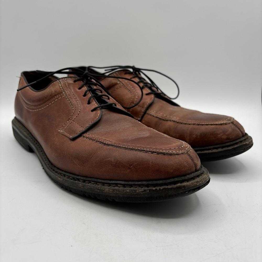 Allen Edmonds Wilbert Split Toe Derby Brown Leather Men's Size 12 A Dress Shoes